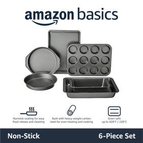 Amazon Basics muffin pan for uniform cupcakes and simple release