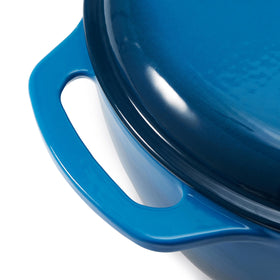 Amazon Basics 6-quart Dutch oven size ideal for meals serving four to six people.