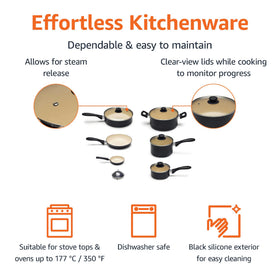 Amazon Basics 8-inch frying pan perfect for sautéing and searing.