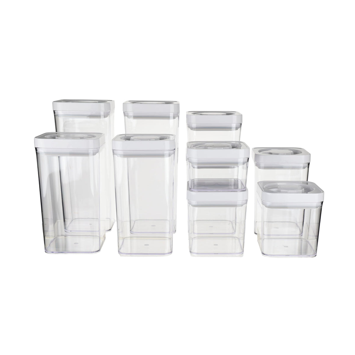 Amazon Basics airtight container with twist lid in 3.2-quart size keeps pantry ingredients fresh.