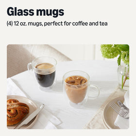 Amazon Basics borosilicate glass close-up highlighting heat resistance and clarity