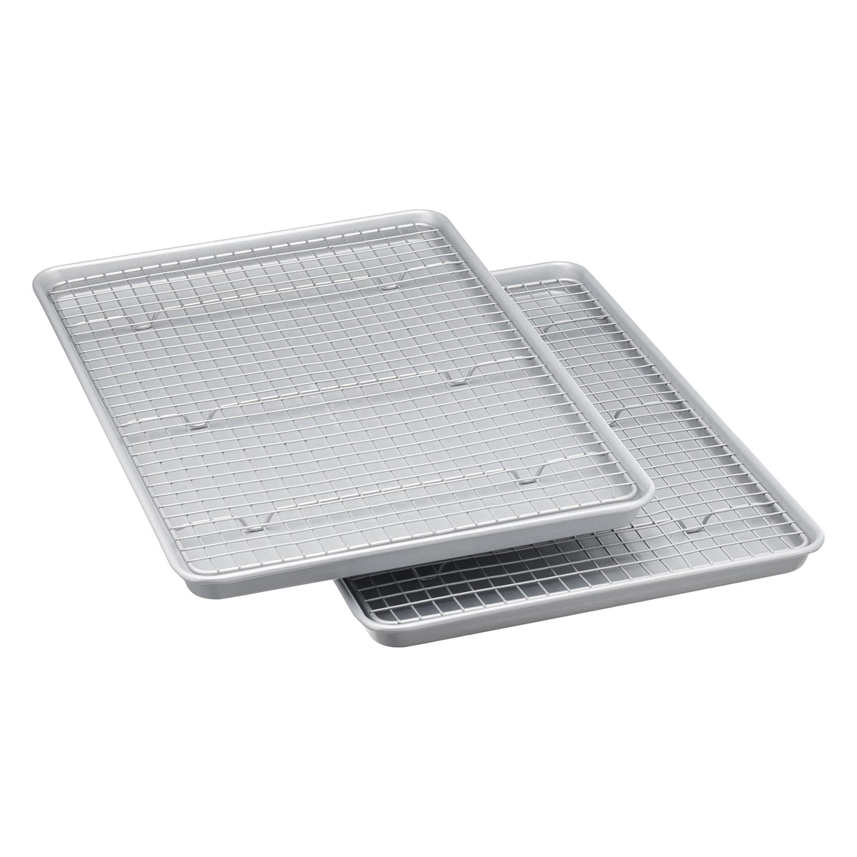 Amazon Basics ceramic nonstick half-sheet pan for easy food release.