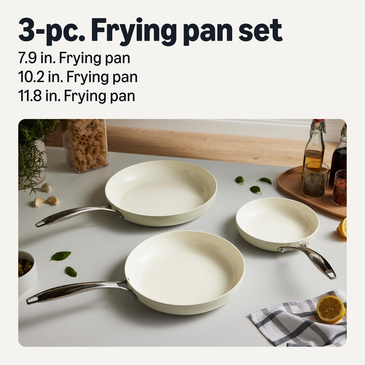 Amazon Basics ceramic nonstick pan 10.2 in ideal for sautéing and even heating.