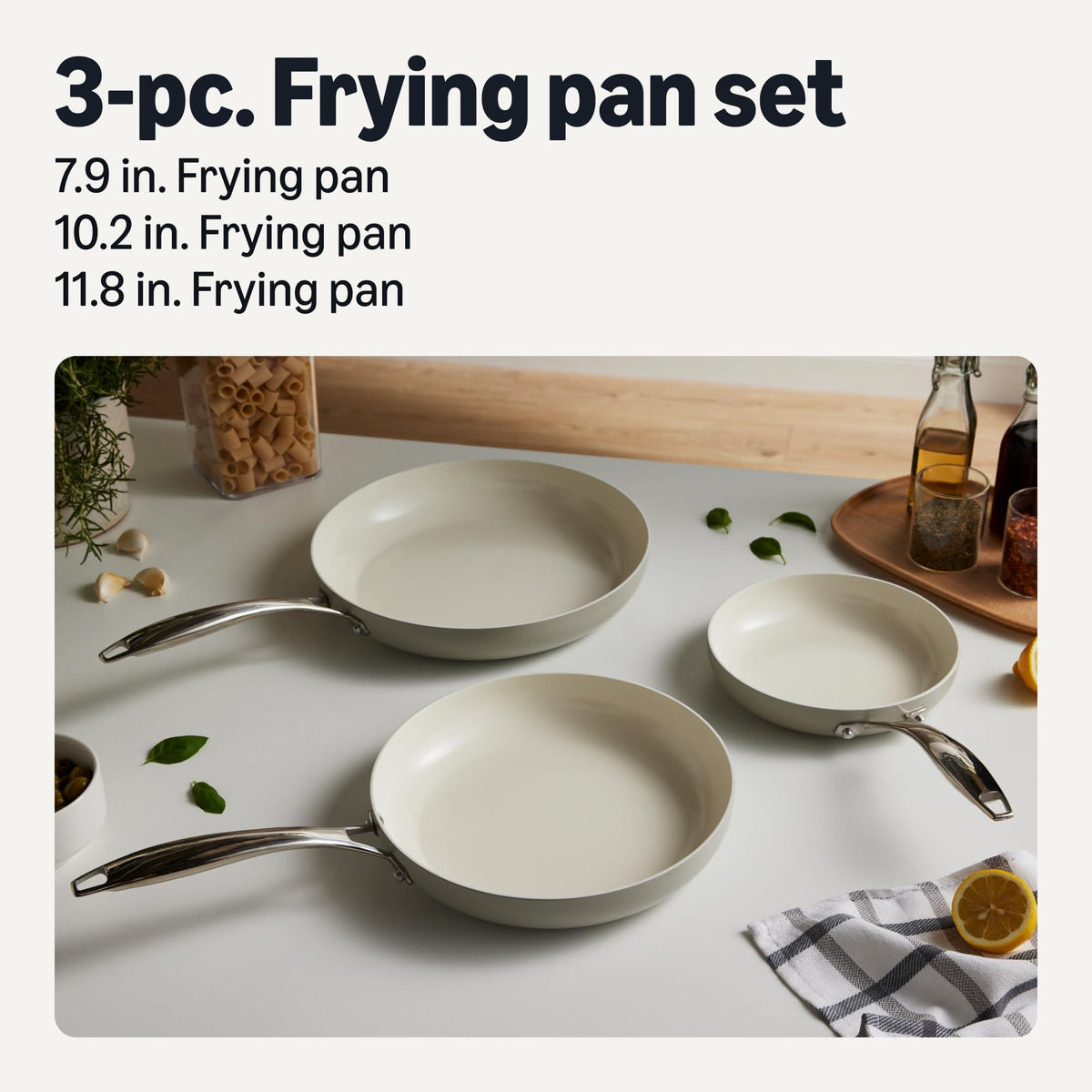 Amazon Basics ceramic nonstick pan 10.2-inch ideal for versatile cooking on any stove.