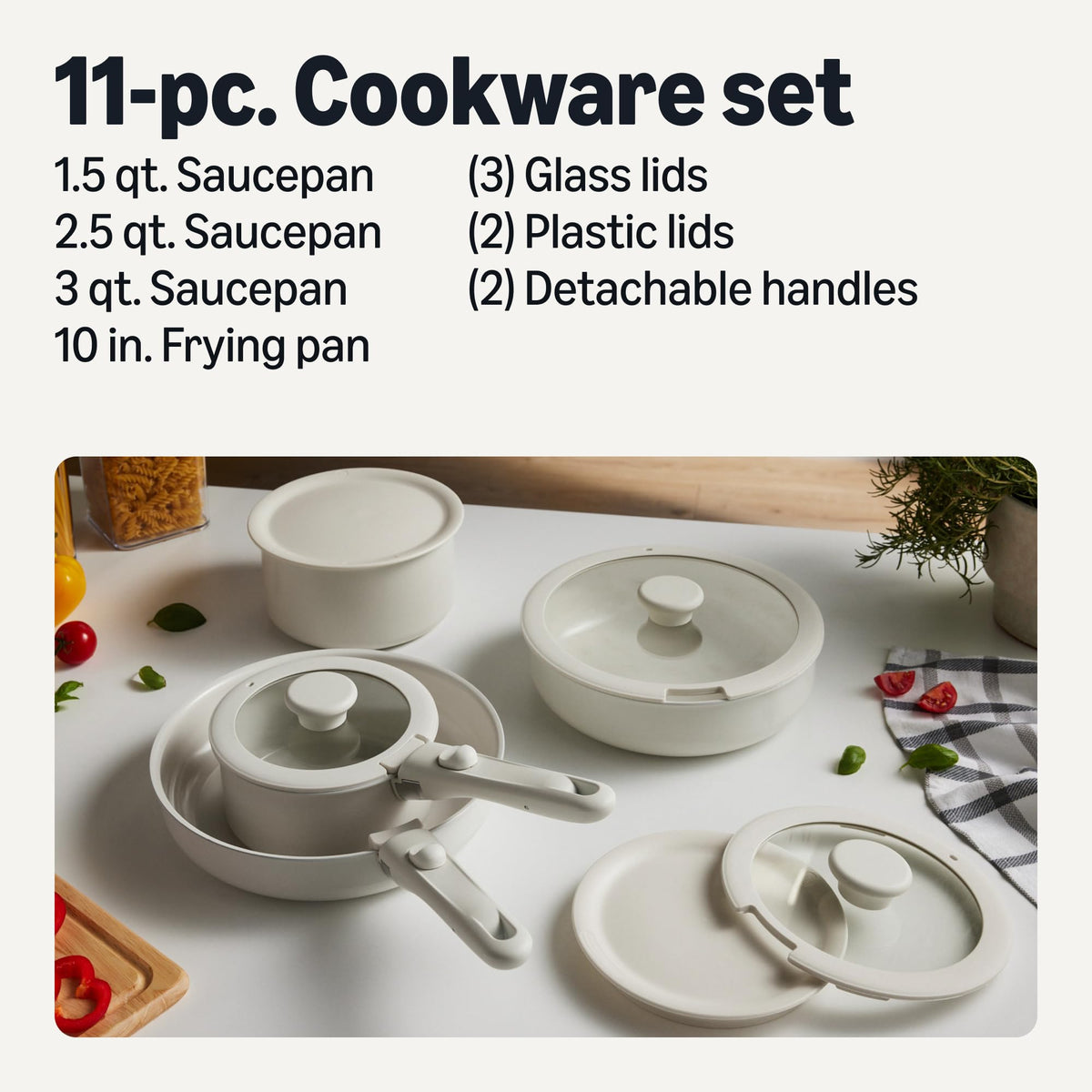Amazon Basics 1.5 qt saucepan with glass lid for quick sauces