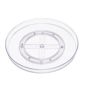Amazon Basics clear lazy Susan turntable 2-pack for easy cabinet access