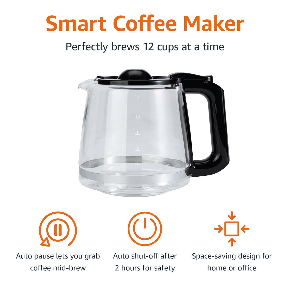 Amazon Basics coffee maker auto-pause for pouring a cup mid-brew.