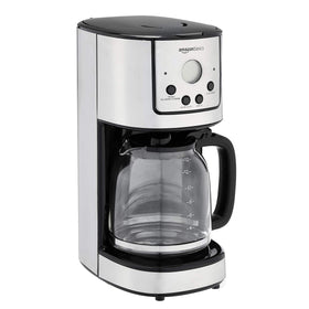 Amazon Basics coffeemaker with 12-cup carafe for busy mornings