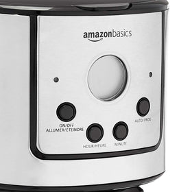 Amazon Basics coffeemaker stainless-steel design complements modern kitchens