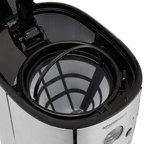 Amazon Basics coffeemaker warming plate keeps coffee hot between pours