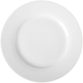 Amazon Basics white dinner plate, 10.5 inches, ideal for everyday meals.