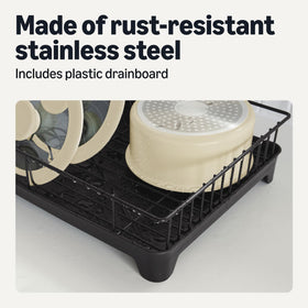 Amazon Basics drainage system directs water into sink, reducing mess.