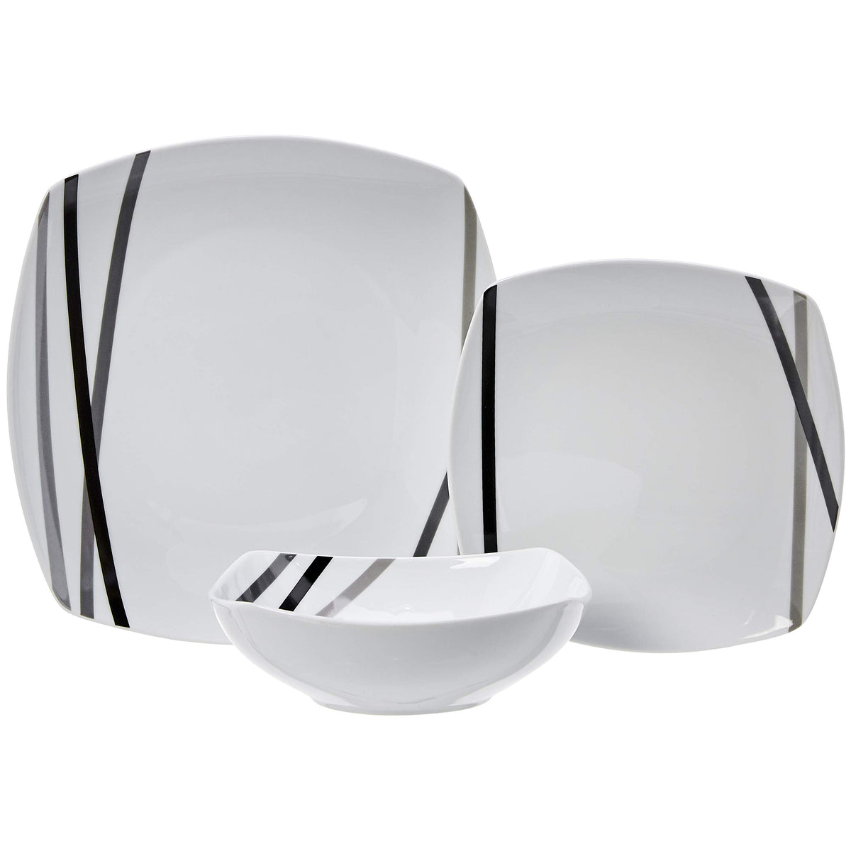Amazon Basics dishwasher-safe and microwave-safe dinnerware for convenient reheating
