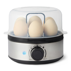 Amazon Basics electric egg cooker for hard-boiled eggs delivers quick, reliable results.