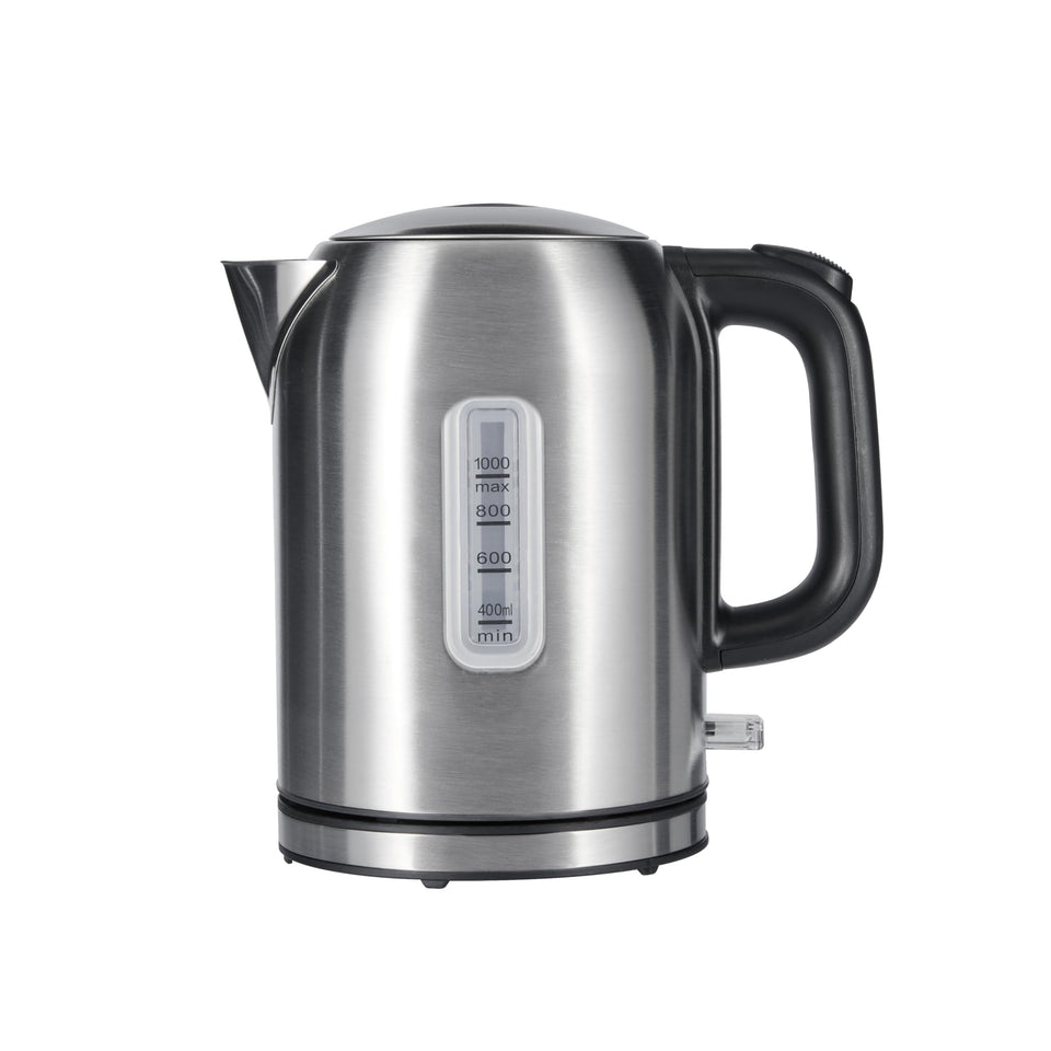 Amazon Basics electric kettle 1L on base for cordless serving