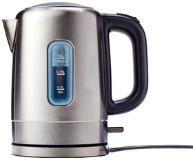 Amazon Basics electric kettle full view for rapid tea prep