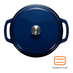 Amazon Basics Dutch oven demonstrates heat retention for roasting and slow cooking