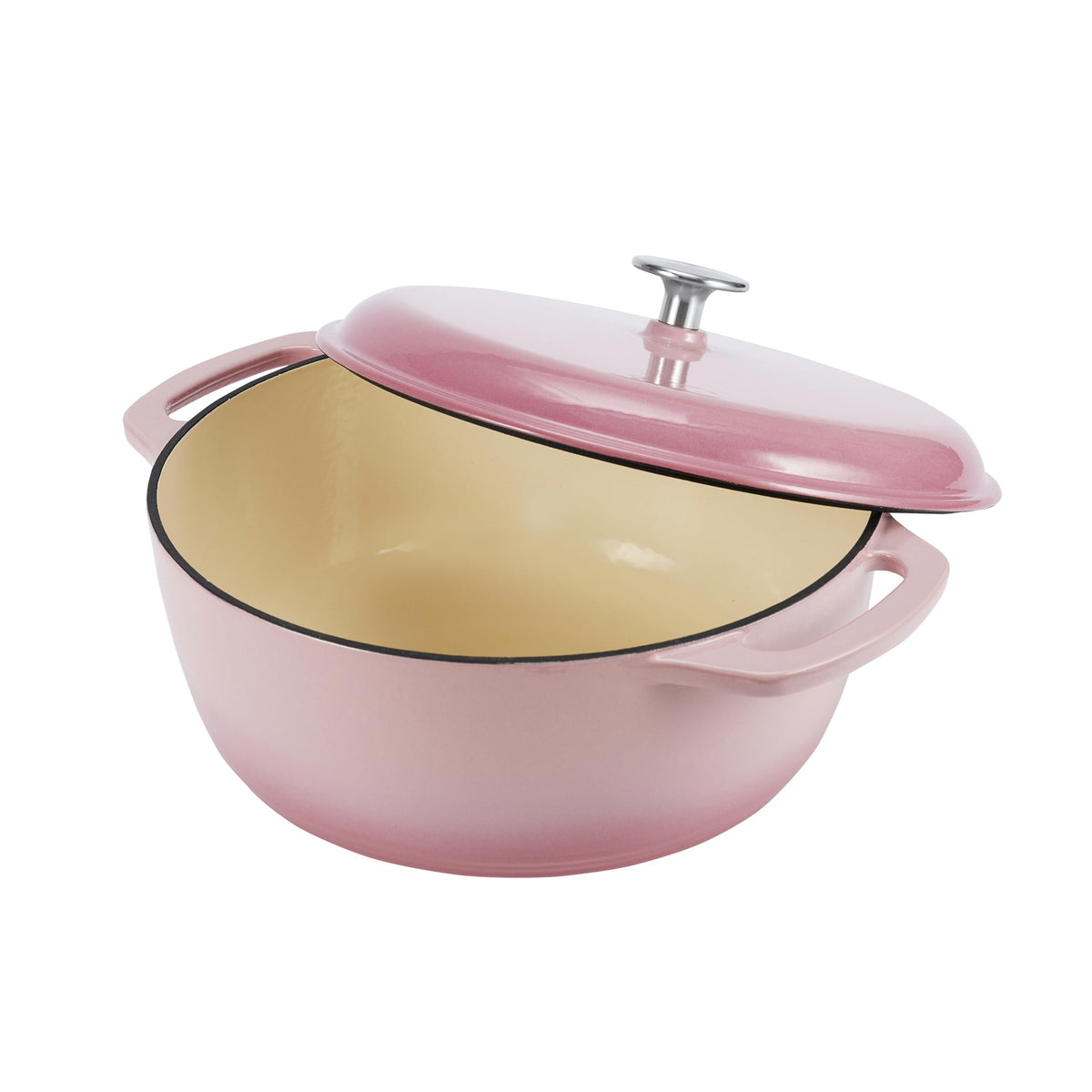 Amazon Basics enameled dutch oven stew scene demonstrates slow-cook versatility.