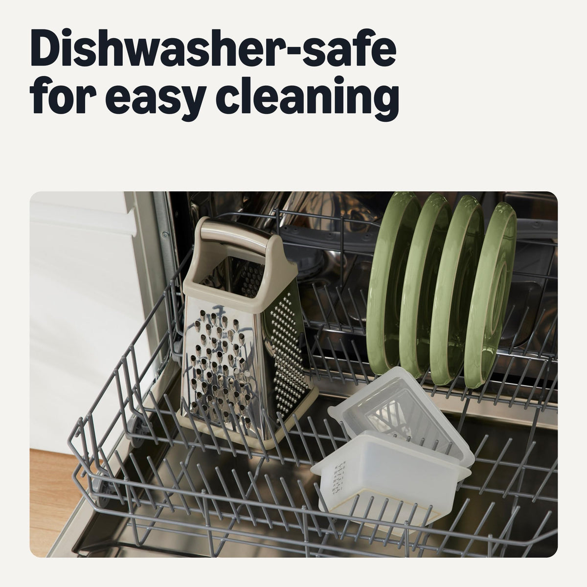Amazon Basics freezer-safe stoneware plate keeps leftovers fresh.