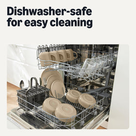 Amazon Basics plate shown in a microwave scene for quick reheats.