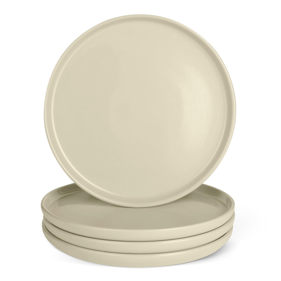 Amazon Basics glazed stoneware dinner plates set on table for everyday meals