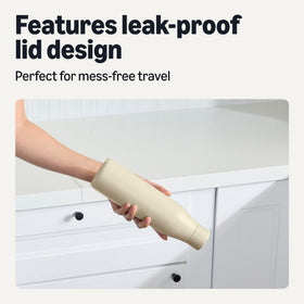 Amazon Basics bottle cap-off image illustrating portability and spill-safe seal