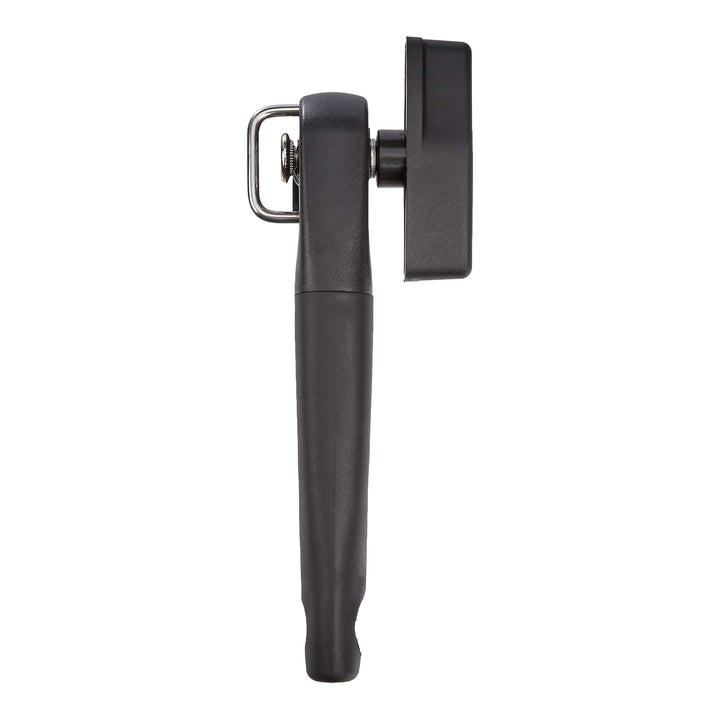 Amazon Basics manual can opener with soft grip handle offers comfortable, non-slip operation.