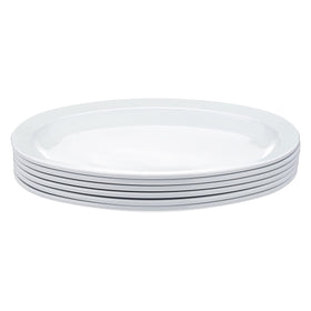 Amazon Basics melamine oval platter dishwasher-safe on the upper rack