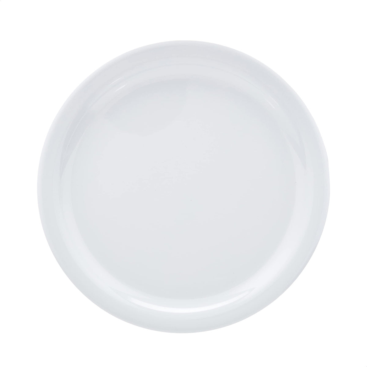 Amazon Basics melamine plate in a dining scene, ideal for casual gatherings.
