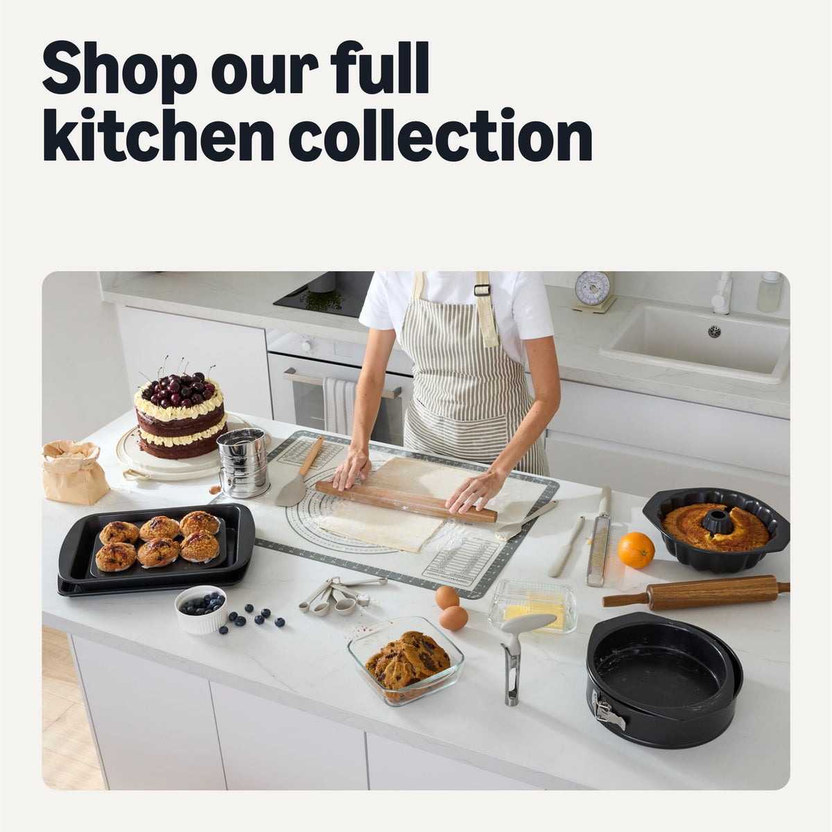 Amazon Basics stackable bakeware: space-saving storage for easy organization