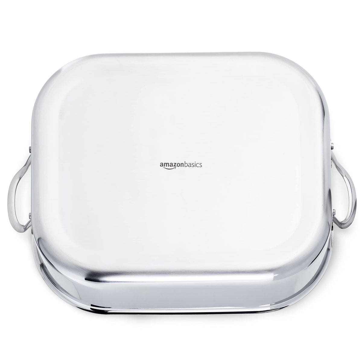 Amazon Basics pan withstands up to 500°F for versatile roasting.
