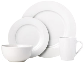 Close-up of Amazon Basics porcelain with smooth white glaze