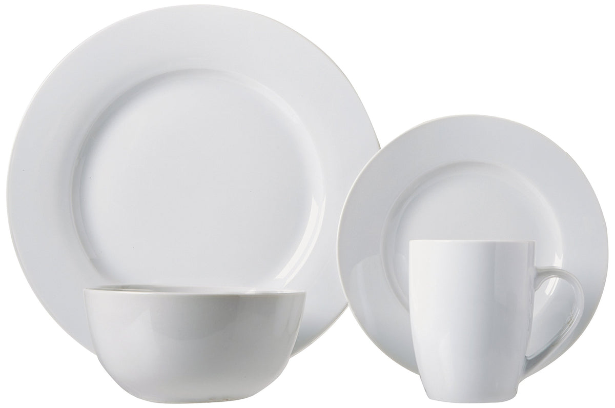 Amazon Basics porcelain dinnerware dimensions: 10.5 inch plates, 7.5 inch plates, bowls 5.5 x 2.8 inches