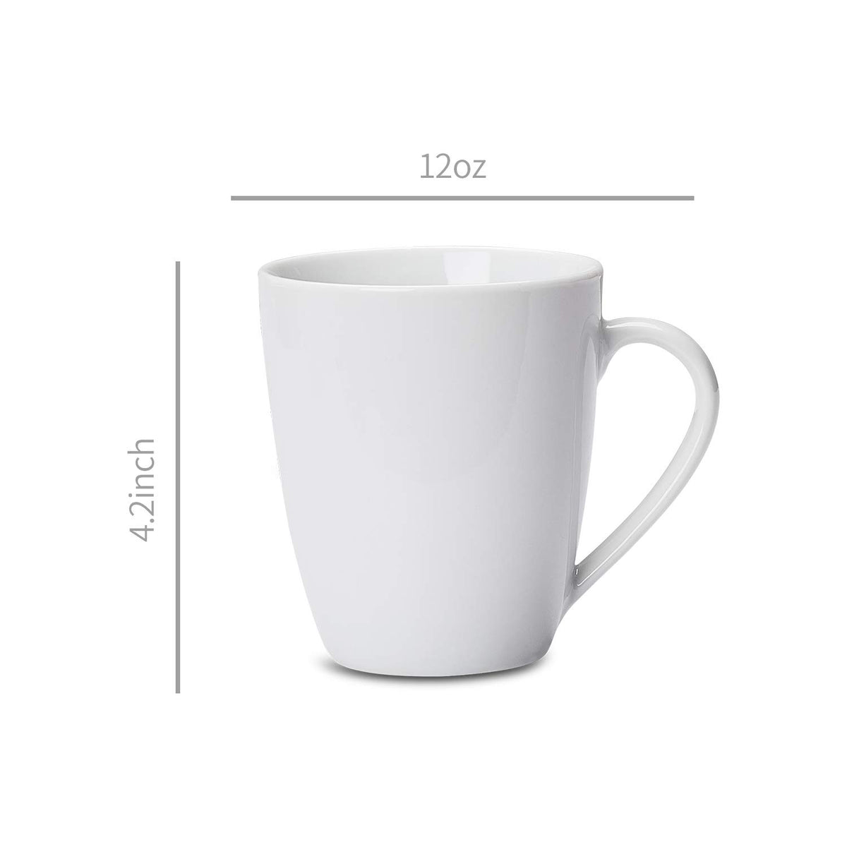 Amazon Basics white porcelain mug with timeless finish enhances any table setting