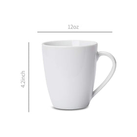 Amazon Basics white porcelain mug with timeless finish enhances any table setting