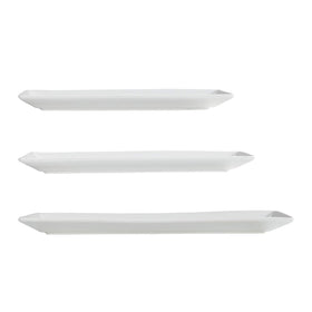 Amazon Basics stackable porcelain platter design saves space in storage.