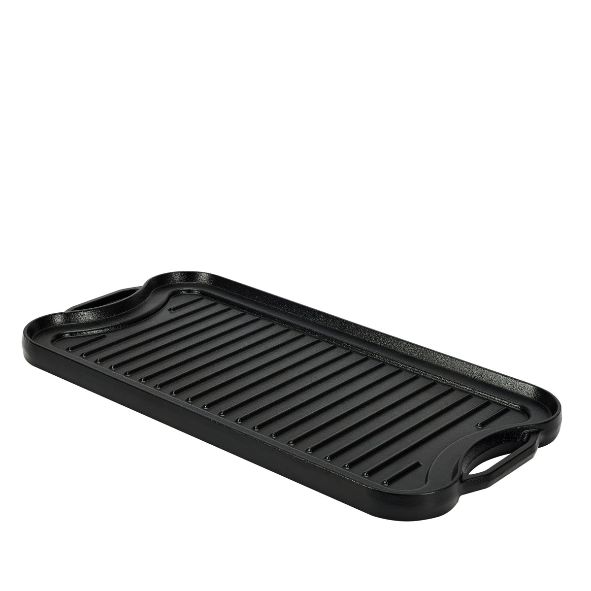 Amazon Basics rectangular cast iron reversible surface ideal for pancakes and sautéing.