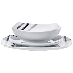 Amazon Basics service for six provides versatile options for family dinners