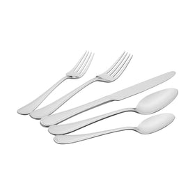 Amazon Basics balanced-weight flatware delivers comfortable grip during meals