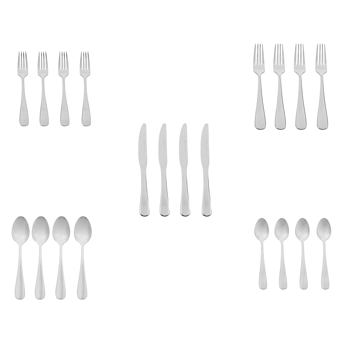 Amazon Basics flatware blends with any table decor.
