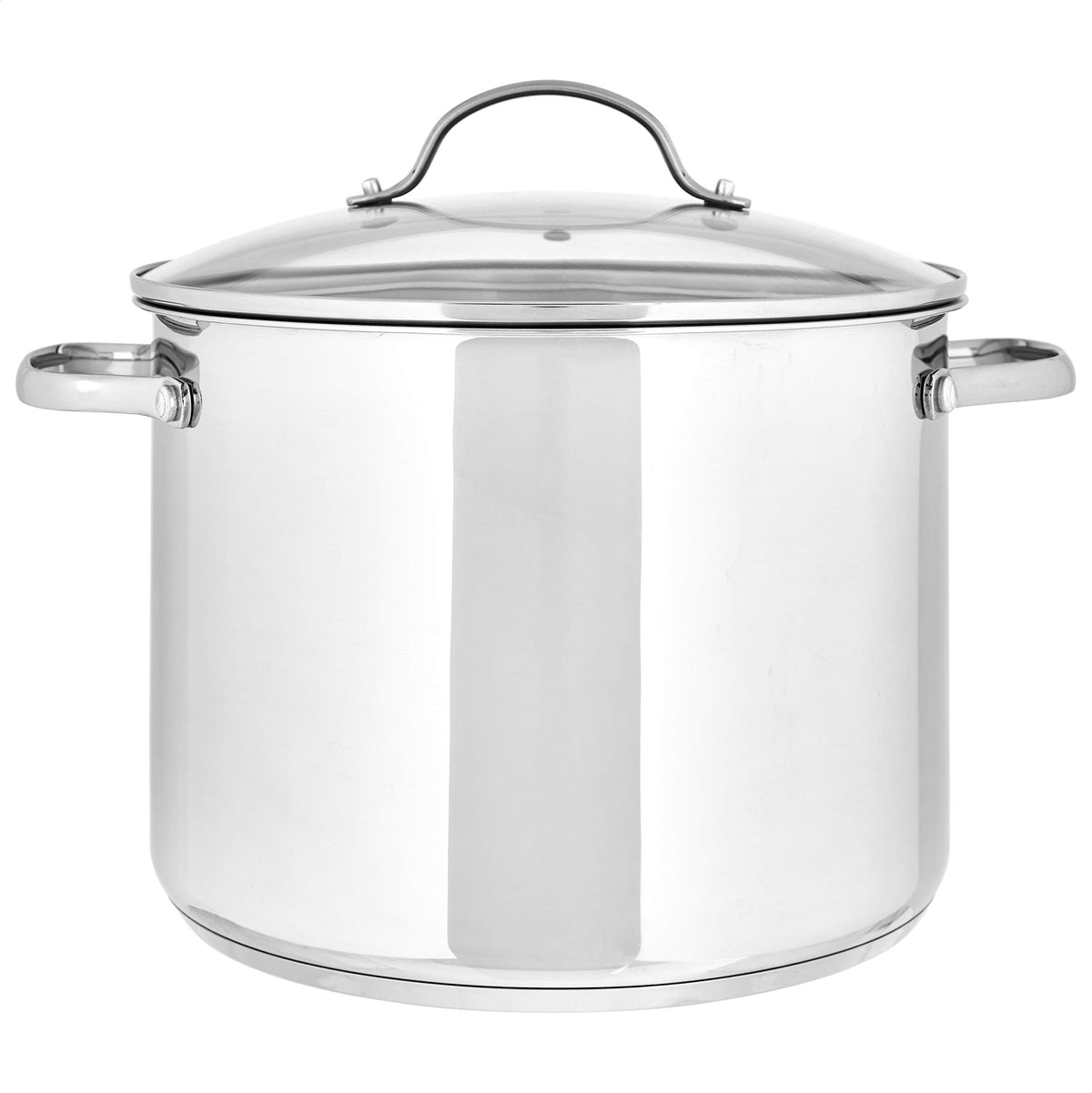Amazon Basics stainless steel pot base distributes heat evenly for quick cooking