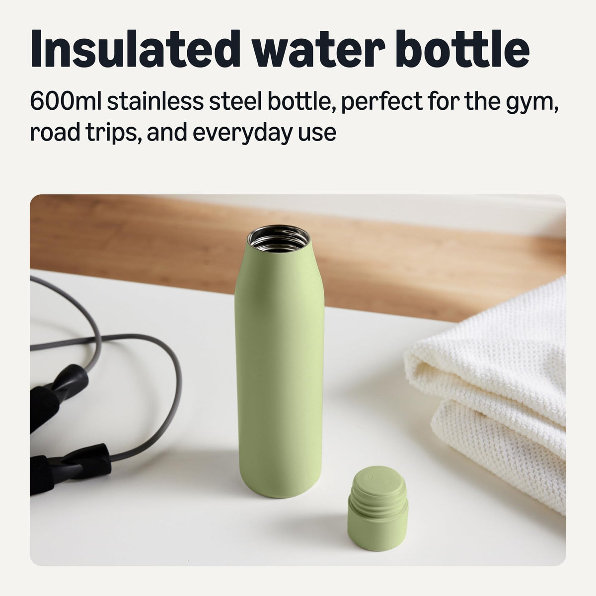 Amazon Basics BPA-free stainless steel bottle for safe hydration