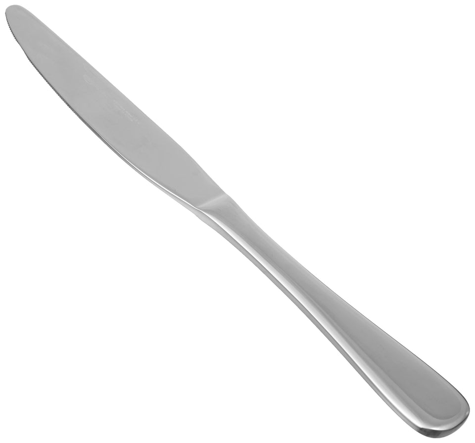 Amazon Basics stainless steel dinner knife with round edge for smooth dining