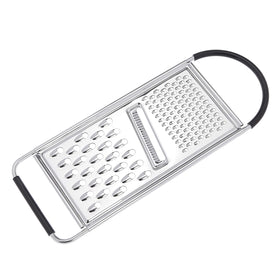 Amazon Basics stainless steel shredding holes deliver fast, smooth results for cheese and veggies.