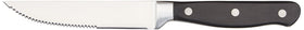 Amazon Basics steak knife with micro-serrated edge for clean slices.