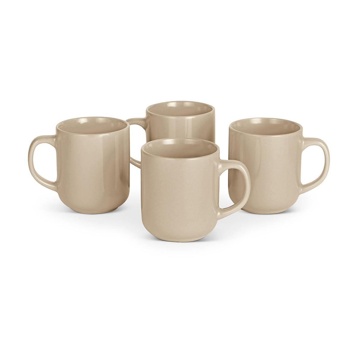 Amazon Basics stoneware mugs with gloss glaze for everyday coffee.