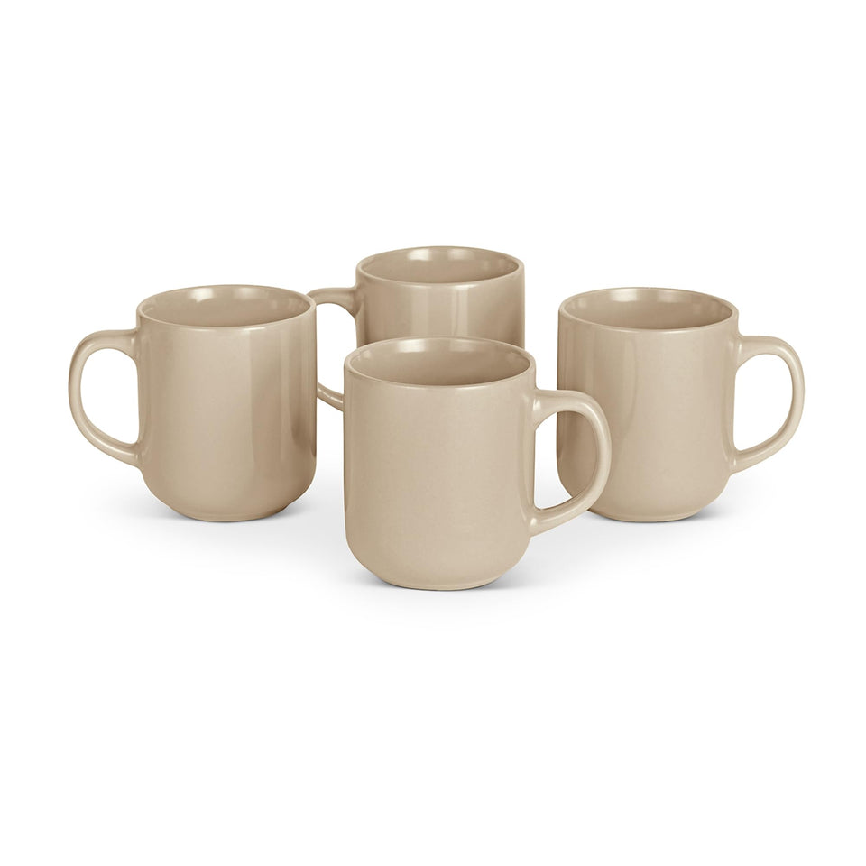 Amazon Basics stoneware mugs with gloss glaze for everyday coffee.
