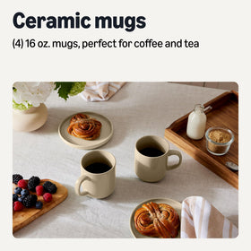 Amazon Basics mugs with stain-resistant glaze stay cleaner between uses.