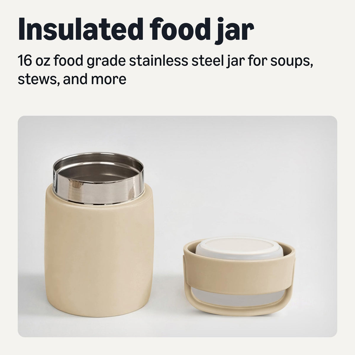 Amazon Basics thermos double-wall insulation maintains heat for hours on the go