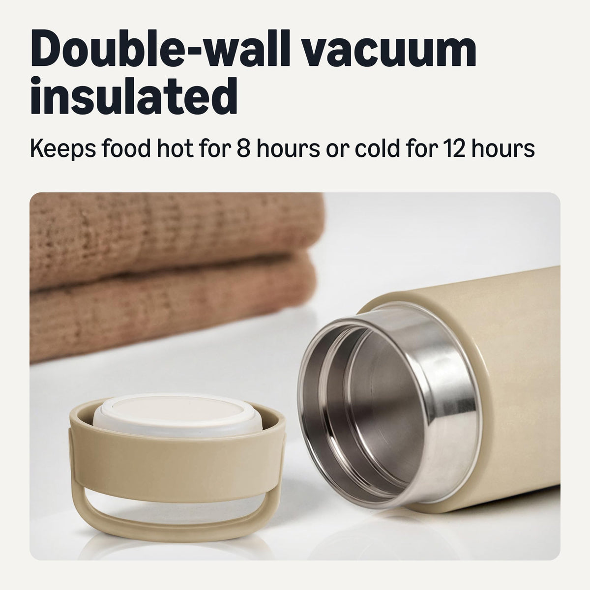 Amazon Basics thermos leakproof lid prevents spills during transport